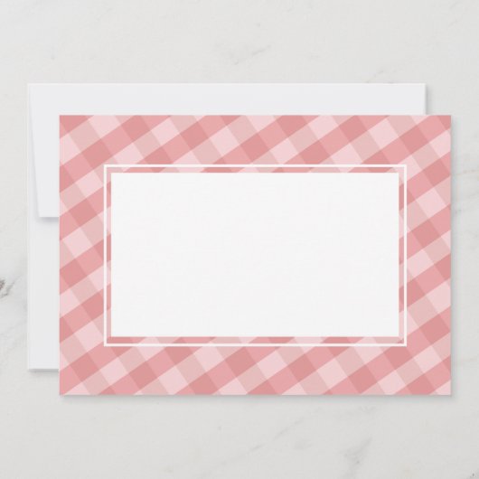 Moderne chic pastel roze roze geruit raster kaart (Achterkant)