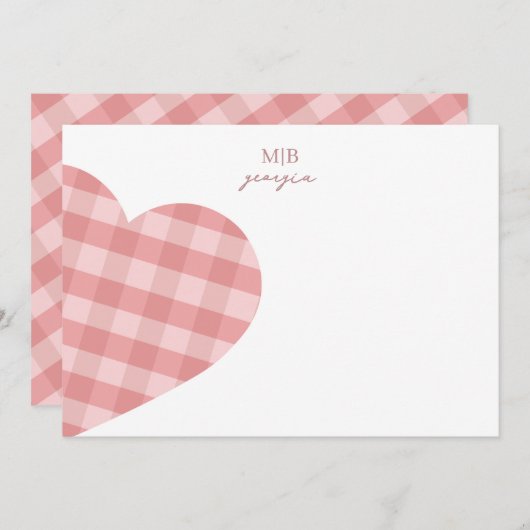 Moderne chic pastel roze roze geruit raster kaart (Voorkant / Achterkant)