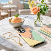 Moderne Chic Perzik Blush Mint Geel Aangepaste Naa Case-Mate iPhone Case