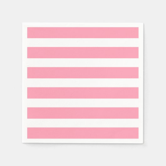 Moderne Chic Pink Stripe Party servetten (Voorkant)