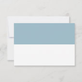 Moderne Chic Poudre Bleu et Blanc Mariage RSVP (Dos)