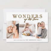 Moderne chic religieux or carte de Noël multi phot (Devant)