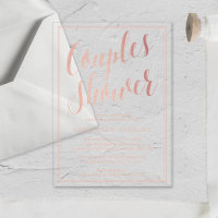 Moderne Chic Roos Gold Foil Couples Weduwen Shower
