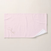 Moderne Chic Rose Gold Nom Script (Serviette à main)