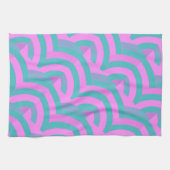 moderne chic roze/groene chevrons theedoek (Horizontaal)