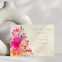 Moderne Chic Roze Waterverf Bloemrijke Elegante Tr