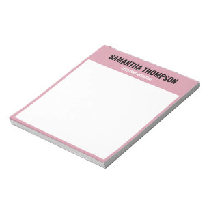 Moderne Chic Roze, Wit & Zwart  Notitieblok