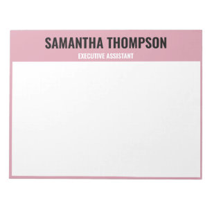Moderne Chic Roze, Wit & Zwart Notitieblok