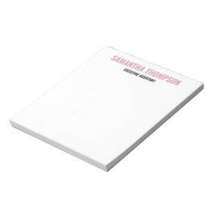 Moderne Chic Roze, Wit & Zwart Notitieblok