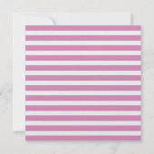 Moderne Chic Roze Witte Strepen Roze Sweet 16 Kaart (Achterkant)