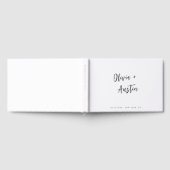 Moderne Chic Script Minimalist Weddenschap Gastenboek (Volledig)