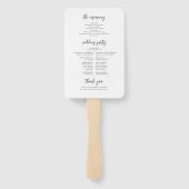 Moderne Chic Script Minimalist Weddenschap Handwaaier (Achterkant)