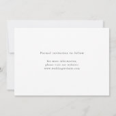 Moderne Chic Script Minimalistische Bewaar De Datu Save The Date (Achterkant)