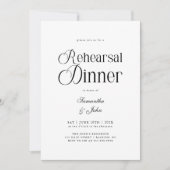 Moderne Chic Script Proefbruiloftdiner Kaart (Voorkant)