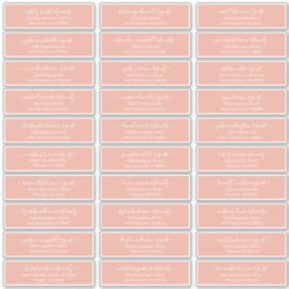 Moderne Chic Script Trouwgast Namen Adres Sticker