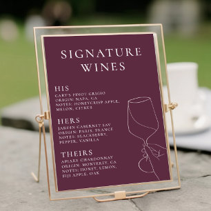 Moderne Chic Signature Wines Poster