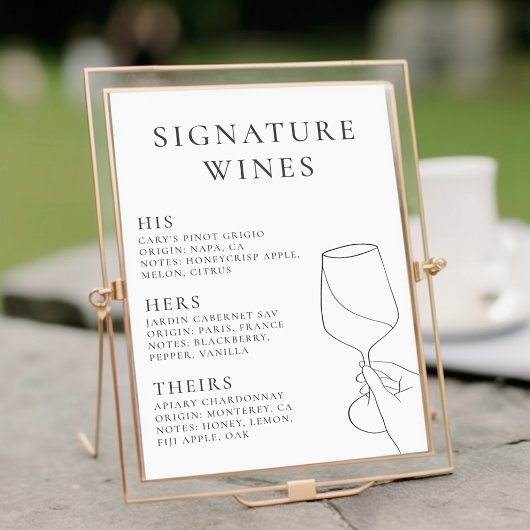 Moderne Chic Signature Wines Poster