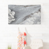 moderne chic simpel minimalistisch witte grijze ma spandoek (Insitu)