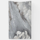 moderne chic simpel minimalistisch witte grijze ma spandoek (Verticaal)