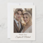 Moderne Chic simple photo Carte de remerciements (Devant)