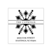 Moderne Chic Snowflake Kerstmis & Winter Familie N Rubberstempel (Afrduk)