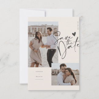 Moderne Chic Statement Save The Date Foto Kaart