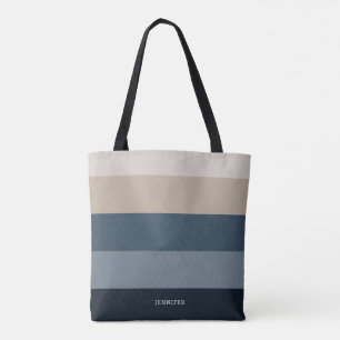 Moderne Chic Strepen met Monogram Draagtas