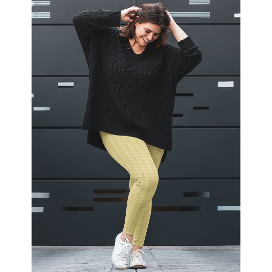 Moderne Chic Stylish Gold Triangle Pattern Mode Leggings