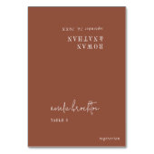 Moderne Chic Terracotta Rouille Menu Place Cartes (Par défaut)