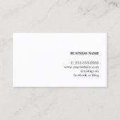 Moderne Chic Texture Yellow Interior Designer Visitekaartje (Achterkant)