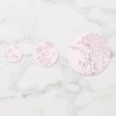 Moderne Chic Toile de Jouy Picknick Bruidsdouche Confetti (Achterkanten)