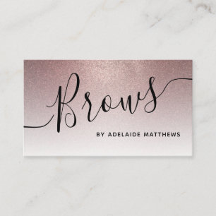 Moderne chic Trendy Roos Gold Glitter Brow Artist Visitekaartje