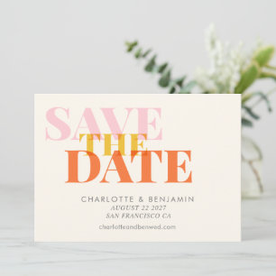 Moderne Chic Typography Art   zomergeel Save The Date