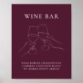 Moderne Chic Wijnbar Poster (Voorkant)