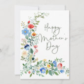 Moderne Chic Wilde Bloem Moederdag Kaart (Voorkant)