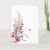 Moderne chic wilde bloemen script bruidsshower bedankkaart (Achterkant)