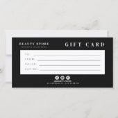 Moderne Chic Zwart-Wit Cadeaubon (Achterkant)