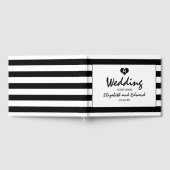 Moderne Chic Zwart-Wit Huwelijk Gastenboek (Volledig)