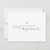 Moderne Chief Bridesmaid Black White Kaart (Voorkant)