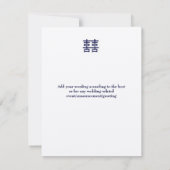 Moderne Chinese Draak-Fenix Trouwuitnodiging Kaart (Achterkant)