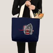 Moderne Chinese leeuw Grote Tote Bag (Voorkant (product))