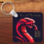 Moderne Chinese Nieuwjaarsslang 2025 BSqK05 Sleutelhanger (Voorkant)