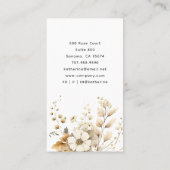 Moderne chique Boheemse Waterverf Boho Florals Visitekaartje (Achterkant)