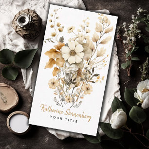 Moderne chique Boheemse Waterverf Boho Florals Visitekaartje