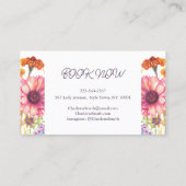 Moderne chique Boheemse Waterverf Boho Florals Visitekaartje (Achterkant)