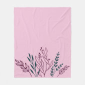 Moderne chique botanische bloemen fleece deken (Voorkant)