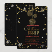 Moderne Chique Corporate, Kerst gouden decoratie Kaart (Voorkant / Achterkant)