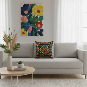 Moderne chique elegante kleurrijke geometrische pa kussen