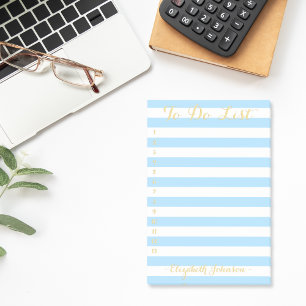Moderne chique elegante trendy blauwe voering om t post-it® notes