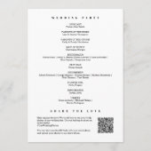 Moderne Chique Emerald Groene Monogram QR Code Bru Programma (Achterkant)